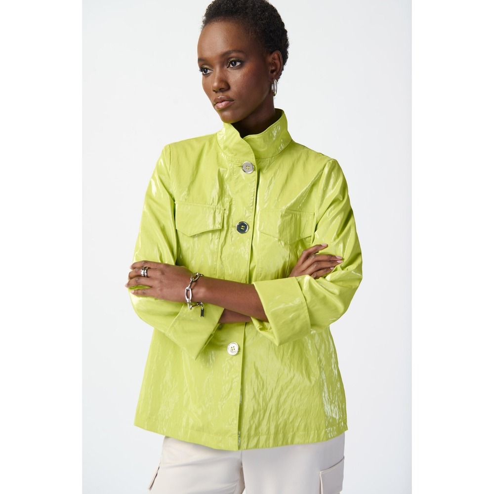 Joseph Ribkoff Key Lime Green Winsome Water Resistant Boxy Jacket M